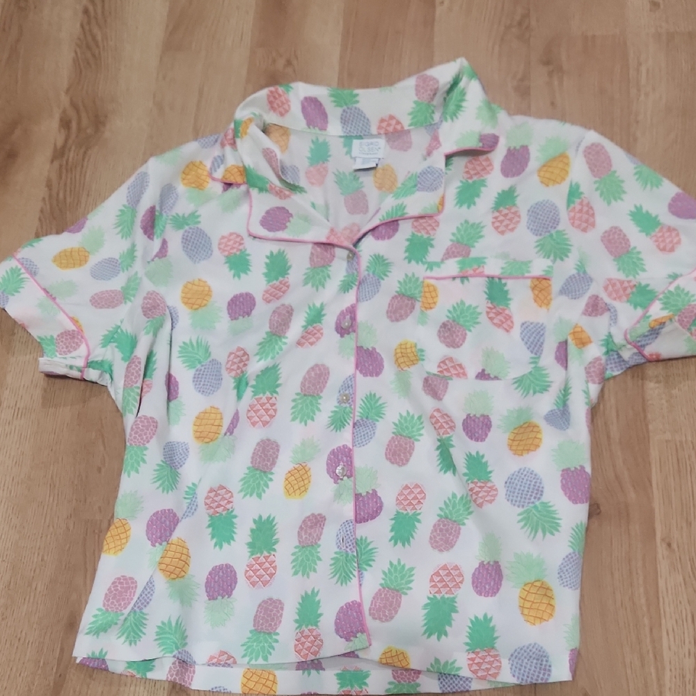 Colorful Pineapple Print Kids Shirt